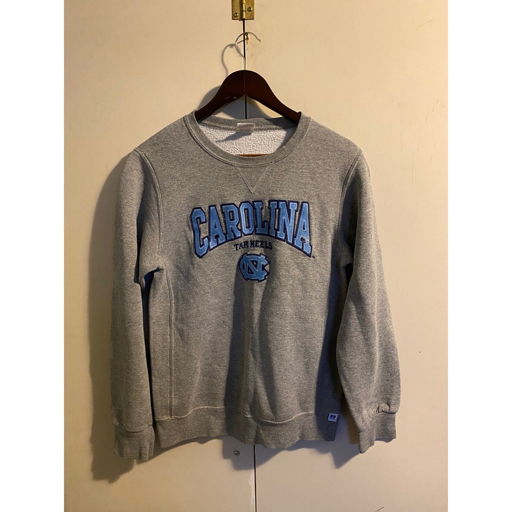 Russell Athletic Sweatshirt Mens Small Gray Excellent UNC Tar Heels Pullover